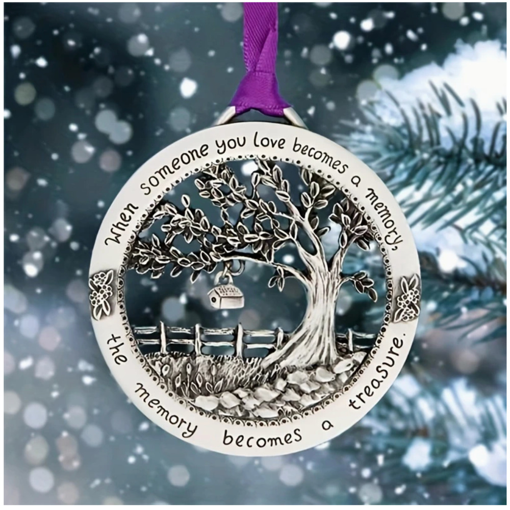 Alloy Tree Of Life Ornament, Honor Lost Loved One, Gift-Wrapped